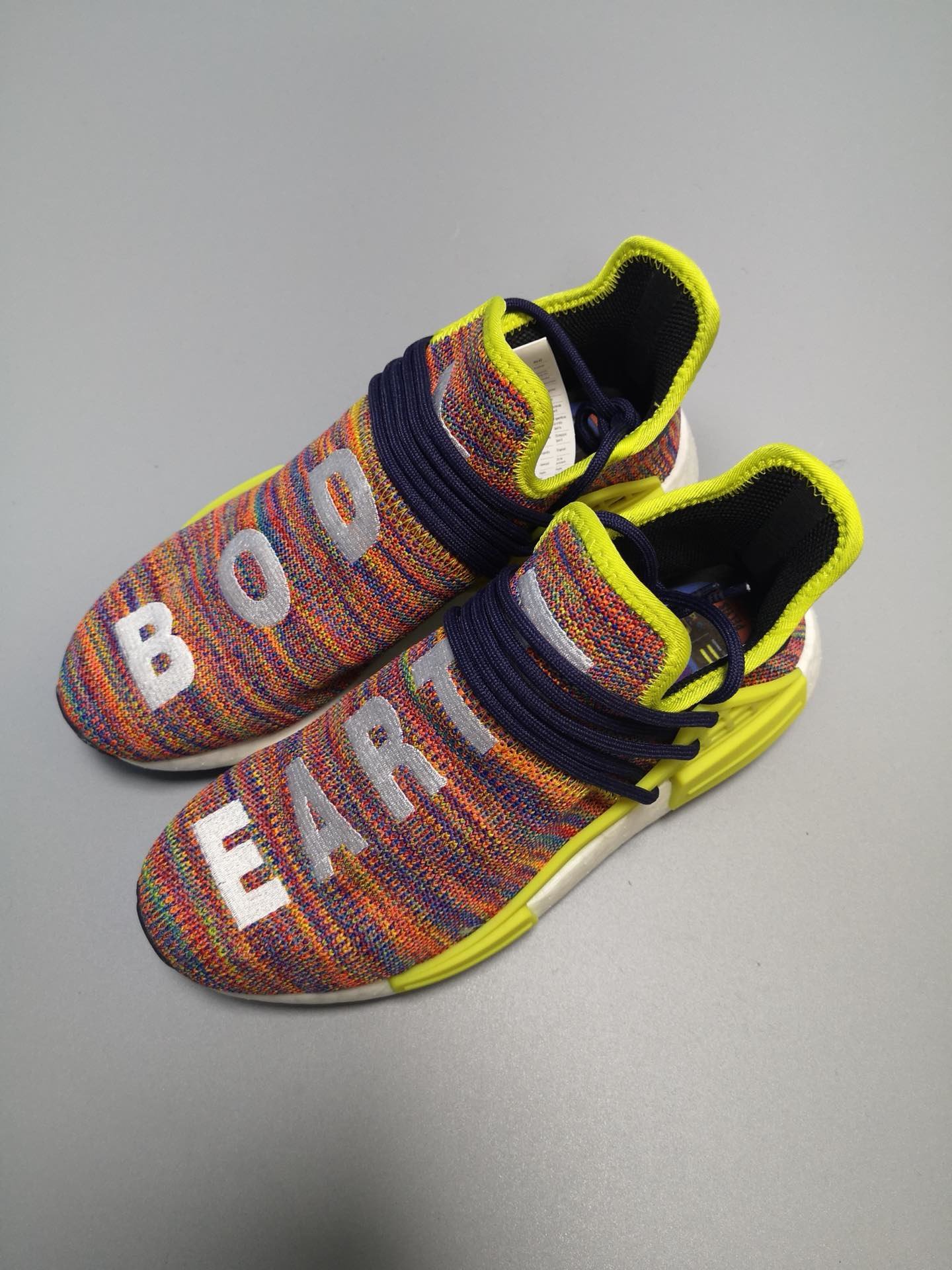 High Quality adidas x Pharrell Williams Human Race NMD Rainbow Trail Body Earth with BASF boost