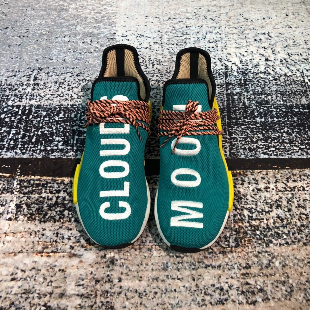 High Quality Adidas x Pharrell Williams Human Race HU NMD Trail Sunglow Green with BASF boost