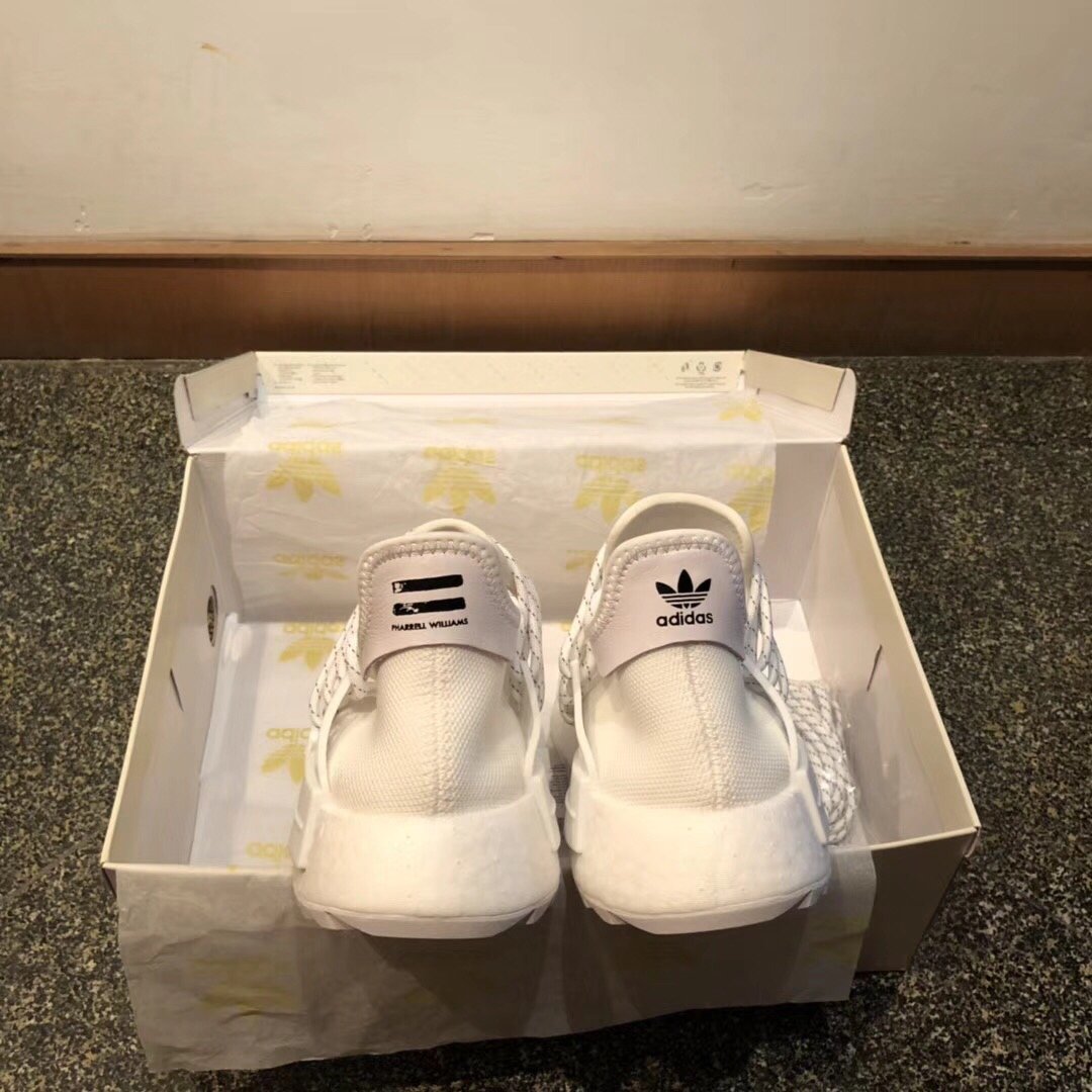 High Quality Adidas Pharrell NMD HU Holi Blank Canvas Cream White