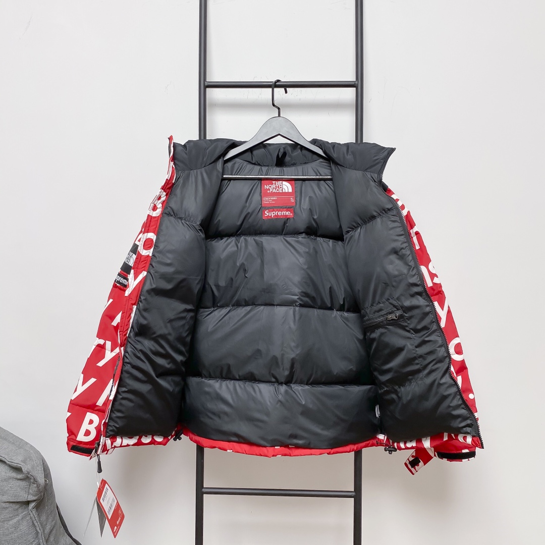 The North Face Down Jacket Letters in Black