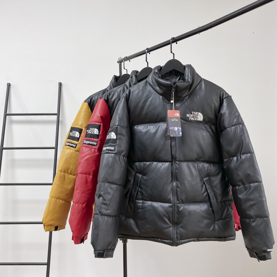 The North Face Down Jacket Leather in Yellow