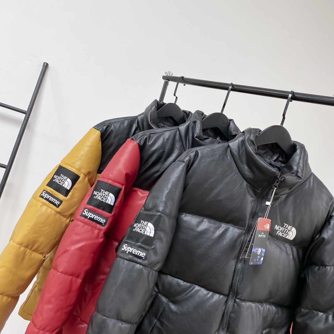 The North Face Down Jacket Leather in Yellow