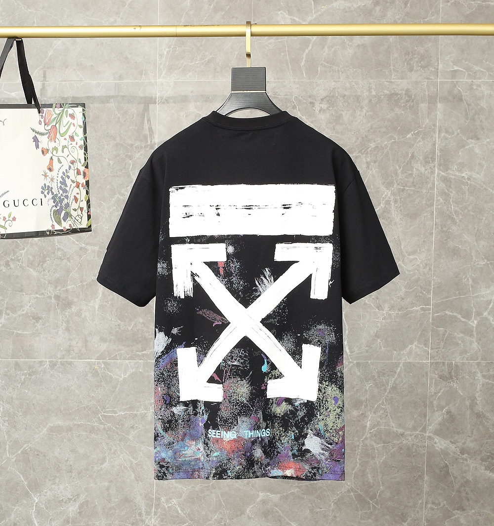 Off-White T-shirt Caravaggio Arrows S in Black