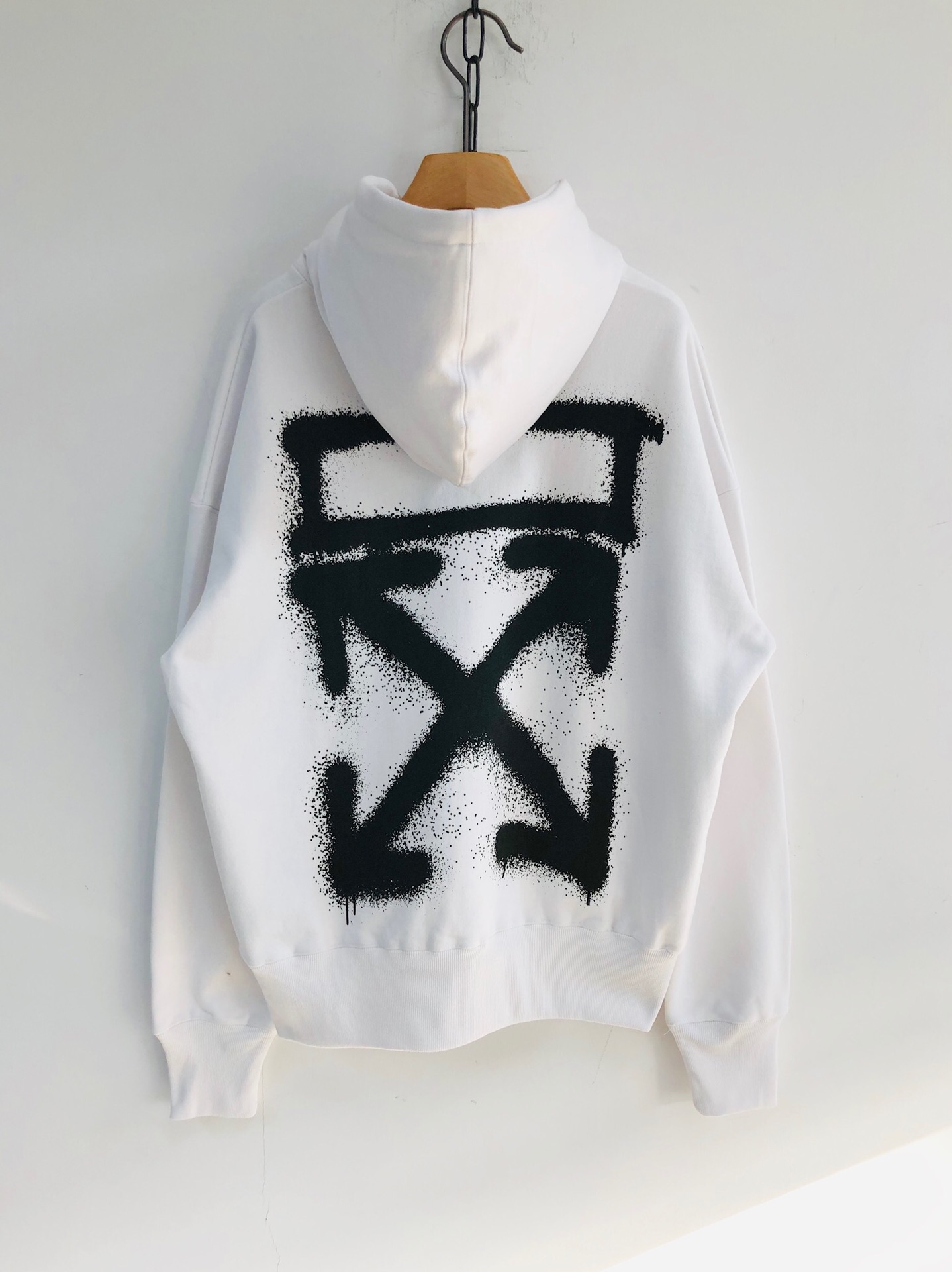 Off-White Hoodie Logo Cotton in White