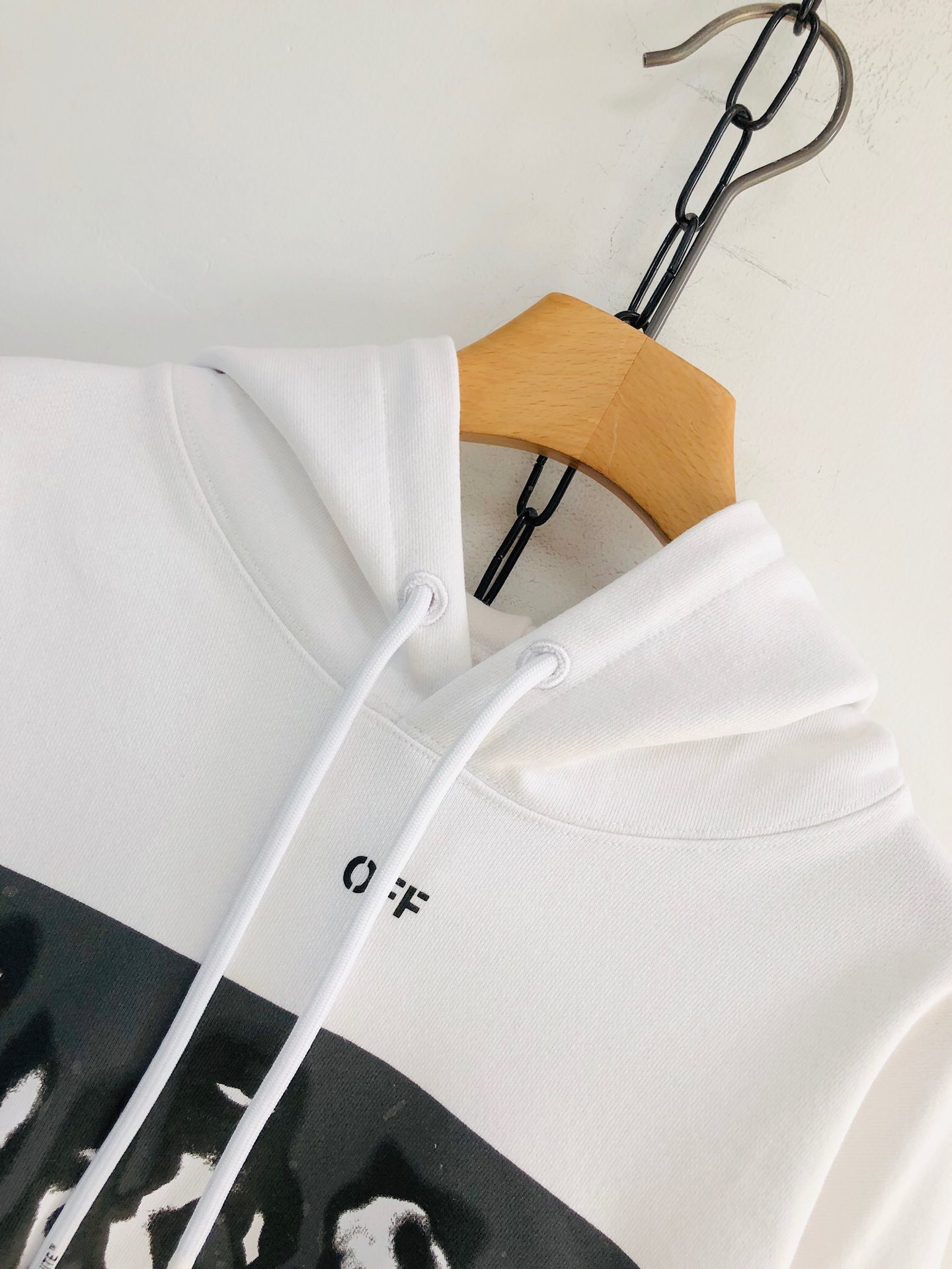 Off-White Hoodie Logo Cotton in White