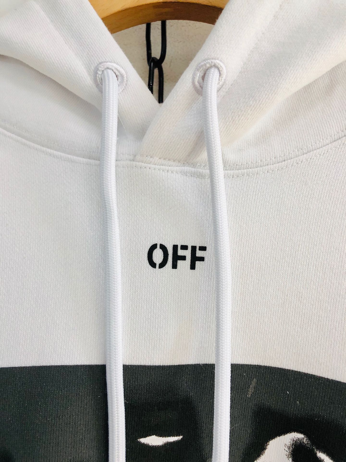 Off-White Hoodie Logo Cotton in White