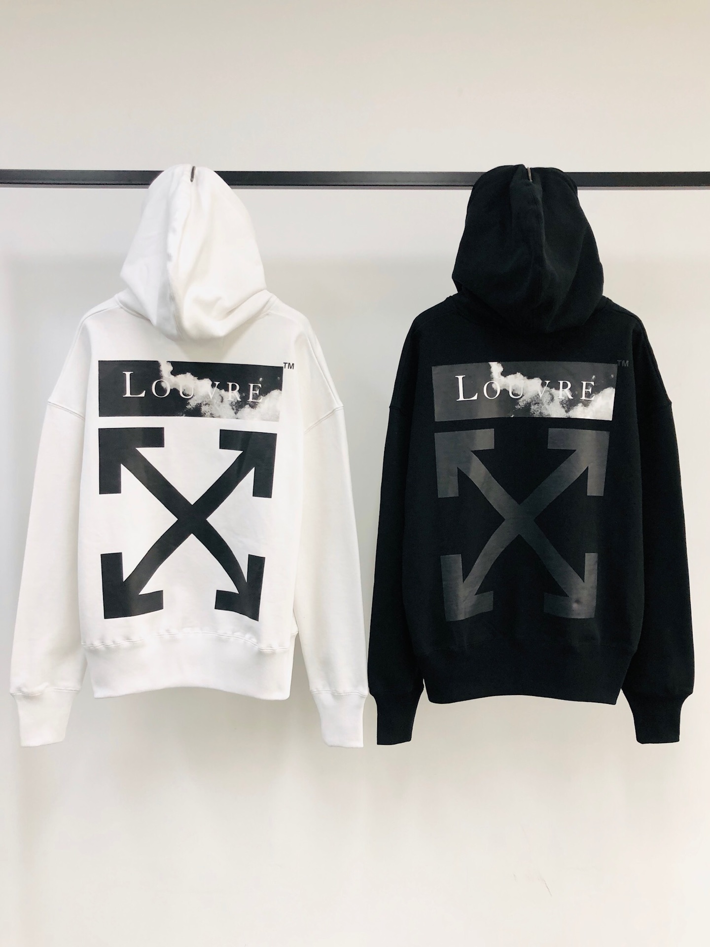 Off-White Hoodie Logo Cotton in White