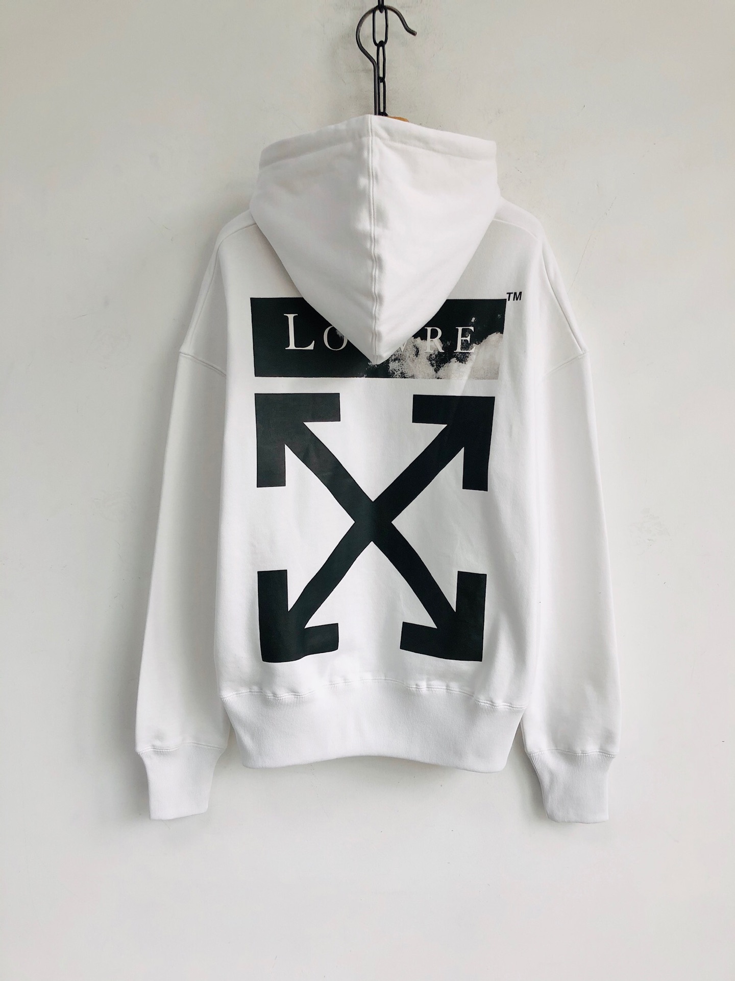 Off-White Hoodie Logo Cotton in White