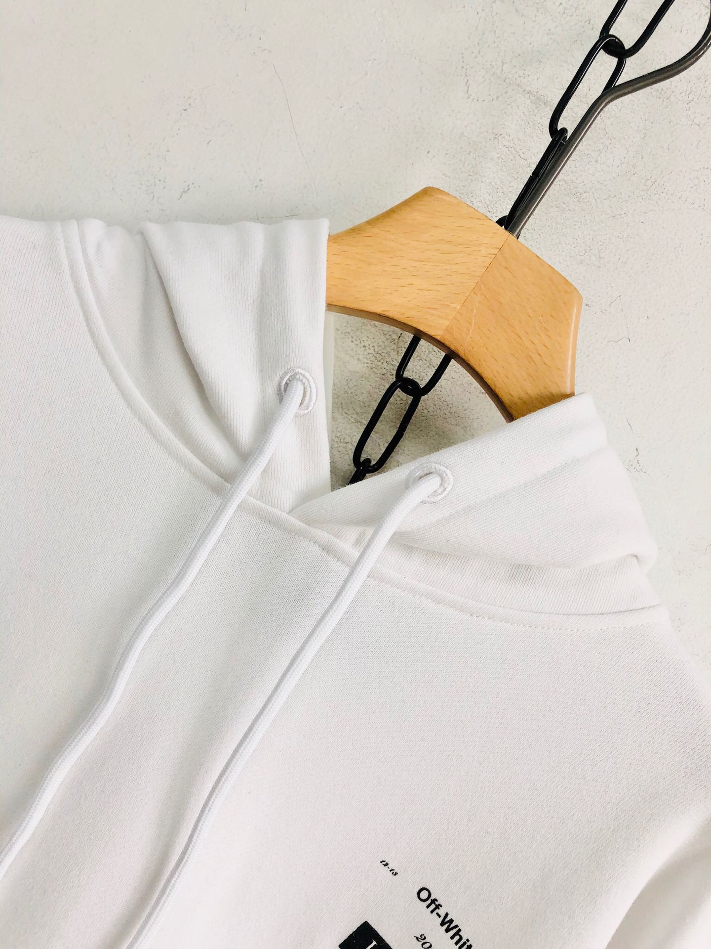 Off-White Hoodie Logo Cotton in White