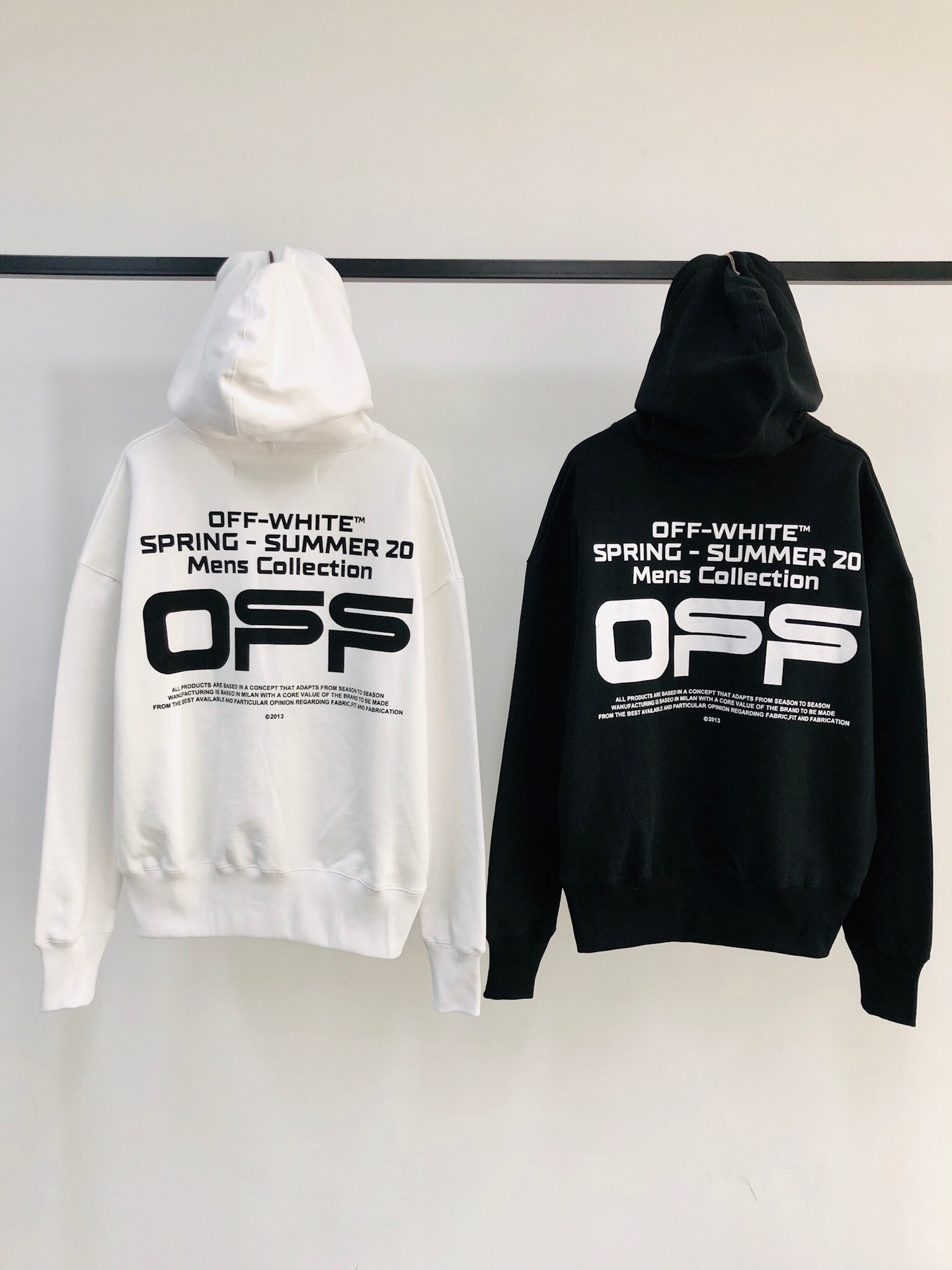 Off-White Hoodie Logo Cotton in White