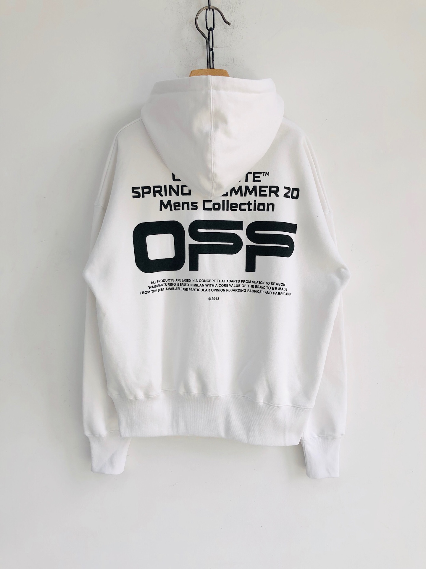 Off-White Hoodie Logo Cotton in White