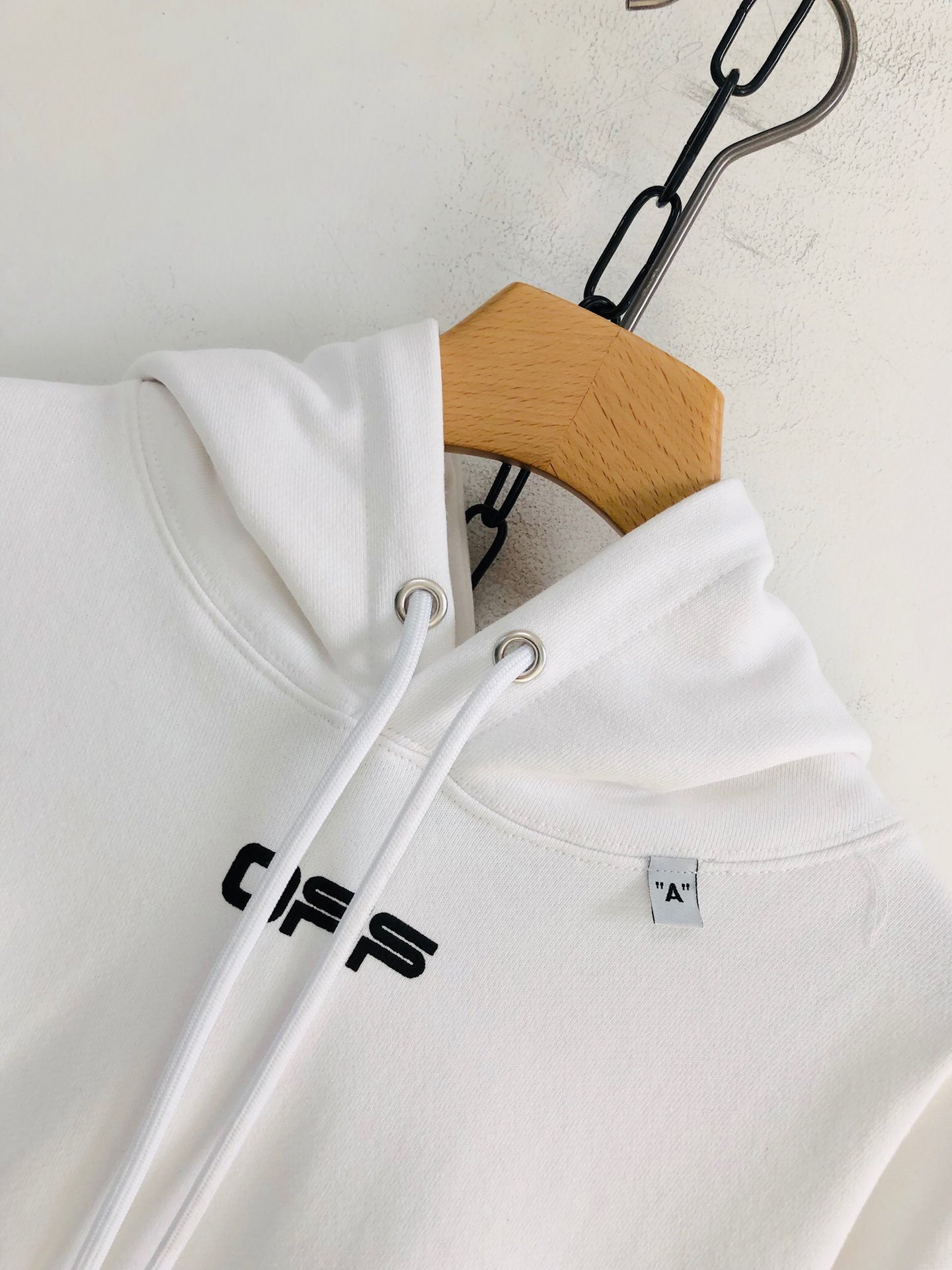 Off-White Hoodie Logo Cotton in White