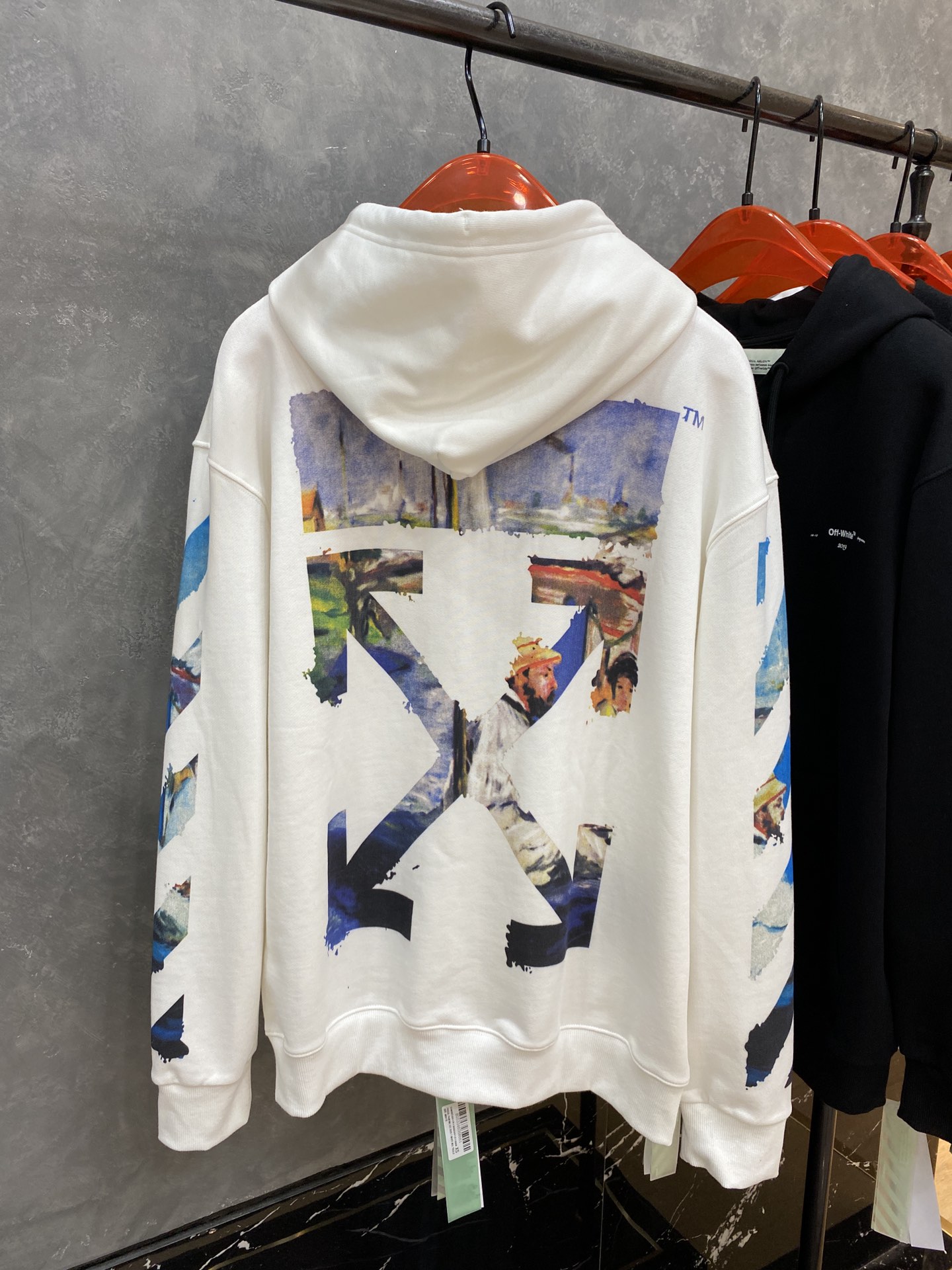 Off-White Hoodie Logo Cotton in White