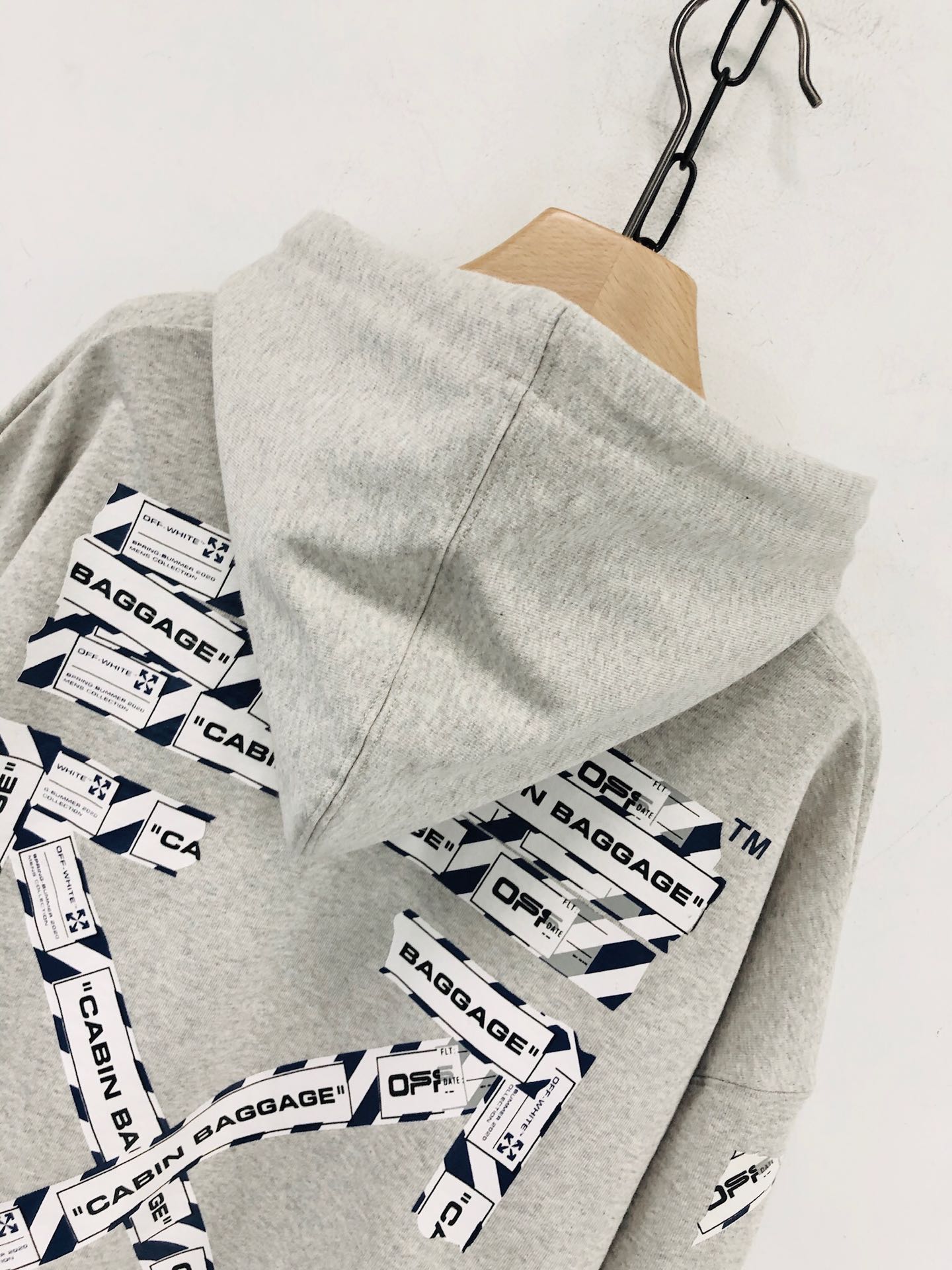 Off-White Hoodie Logo Cotton in Gray