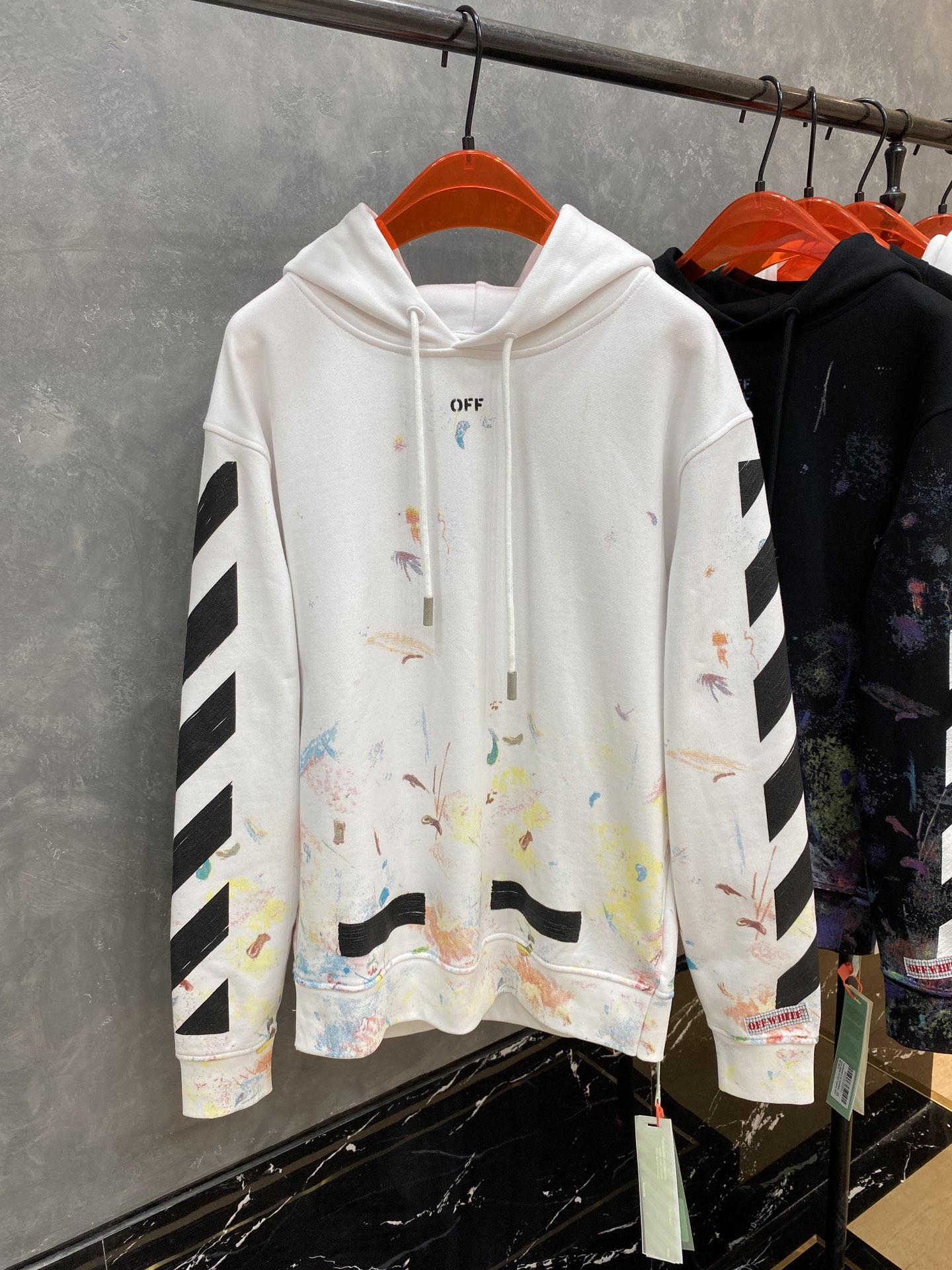 Off-White Hoodie Logo Cotton in Black