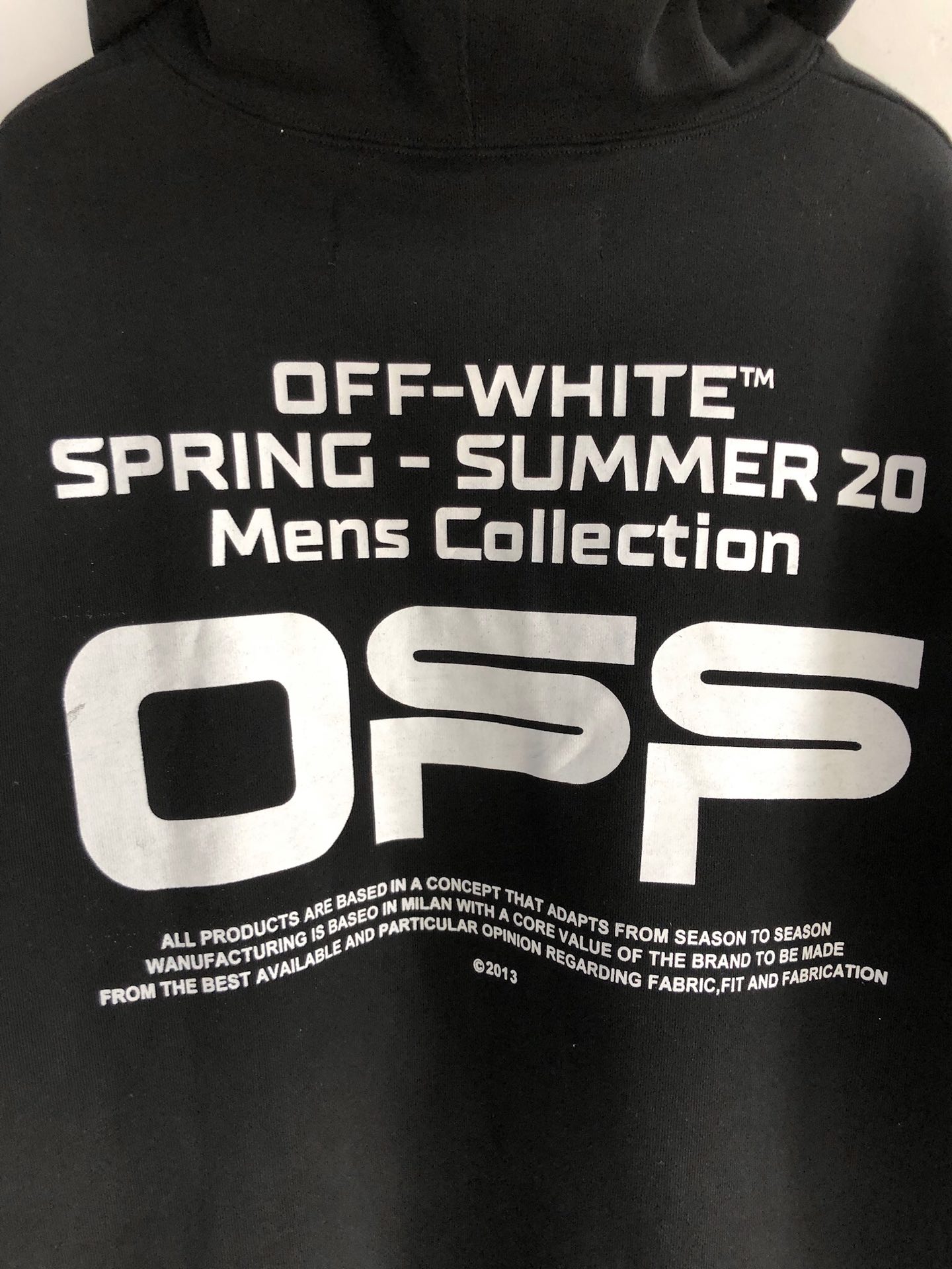 Off-White Hoodie Logo Cotton in Black