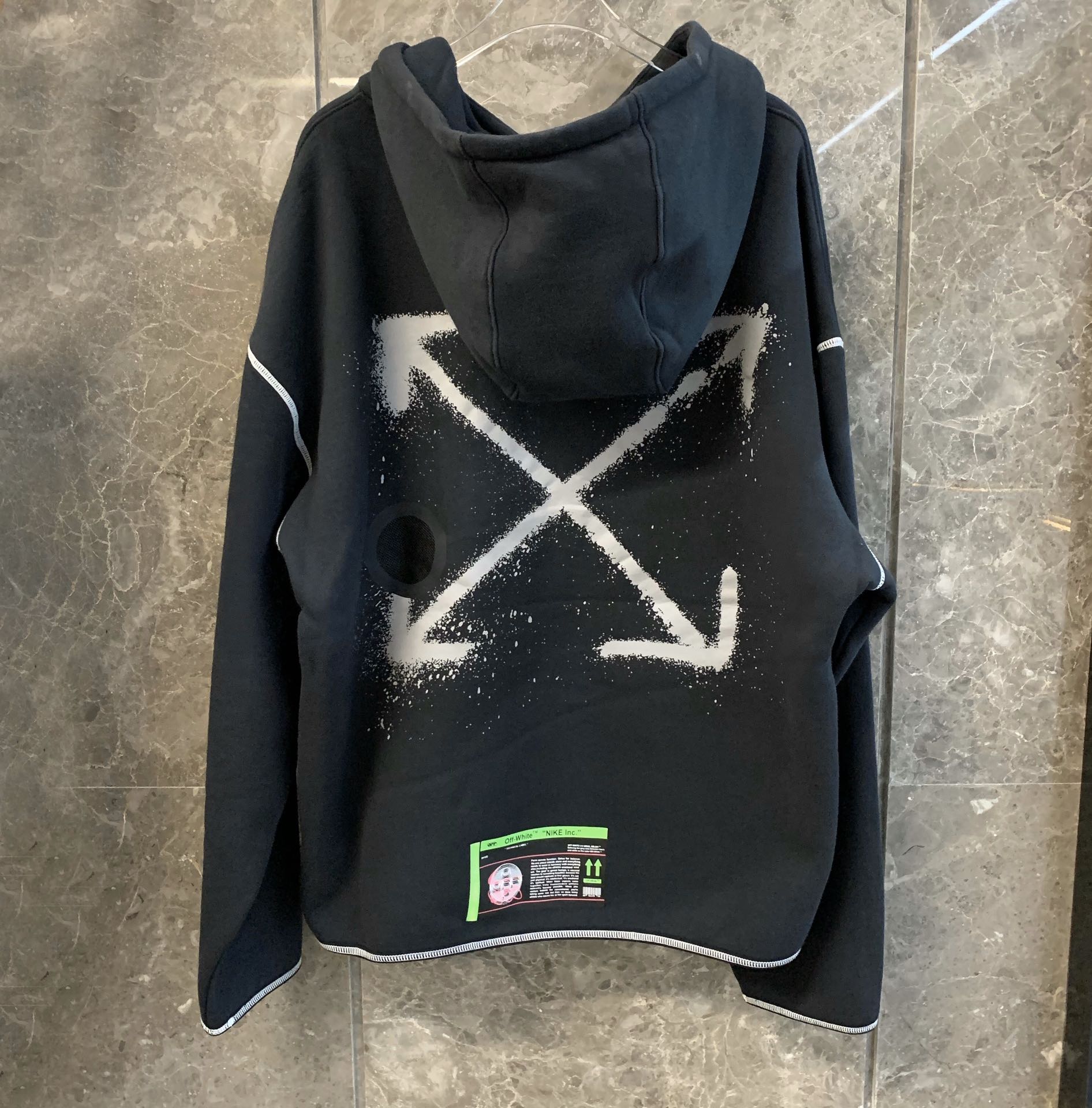 Off-White Hoodie Logo Cotton in Black