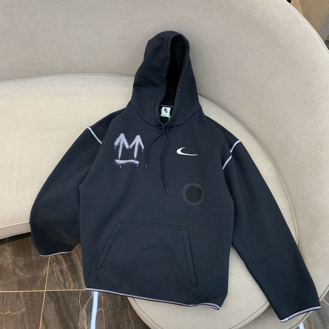 Off-White Hoodie Logo Cotton in Black