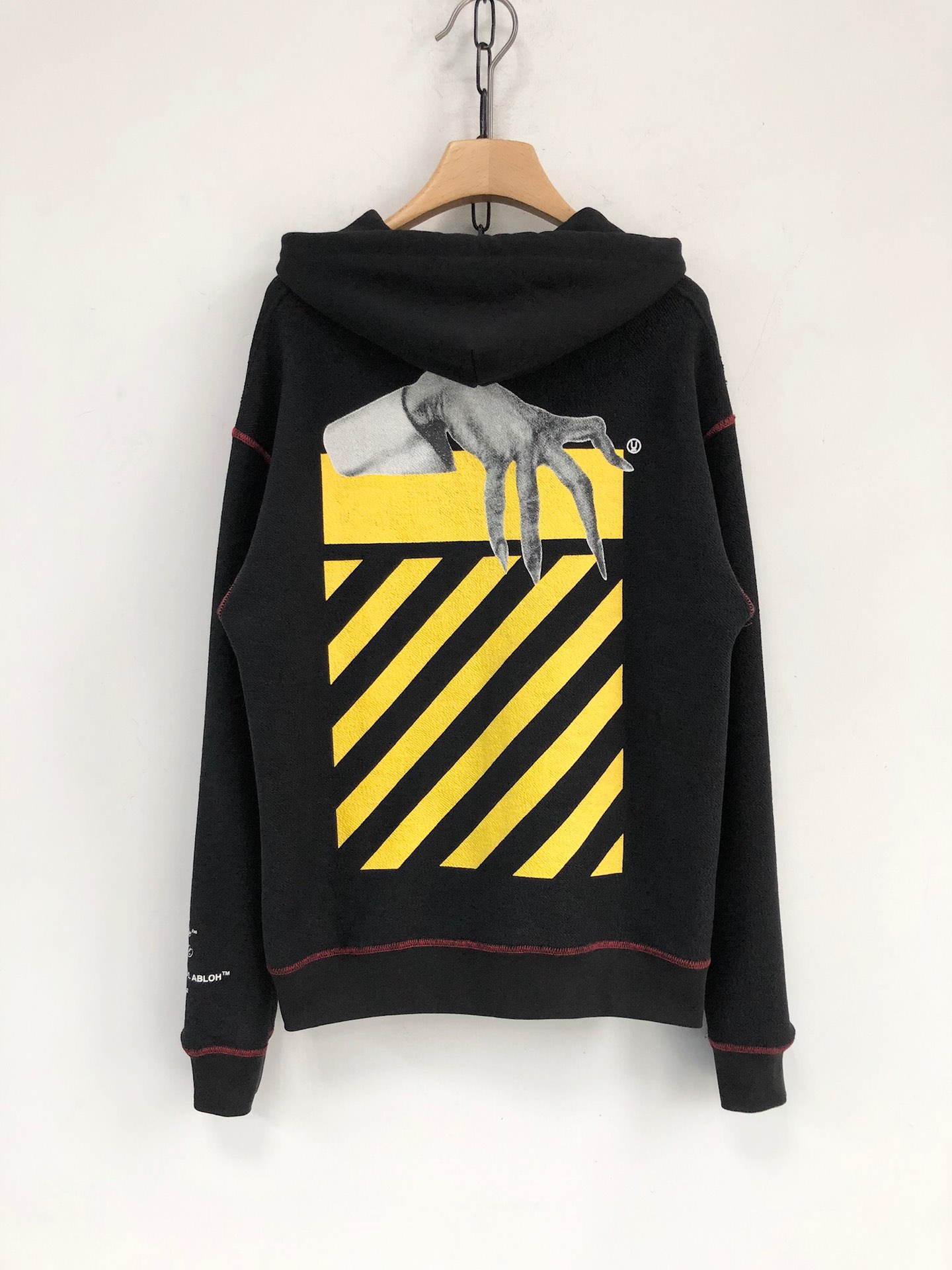 Off-White Hoodie Logo Cotton in Black