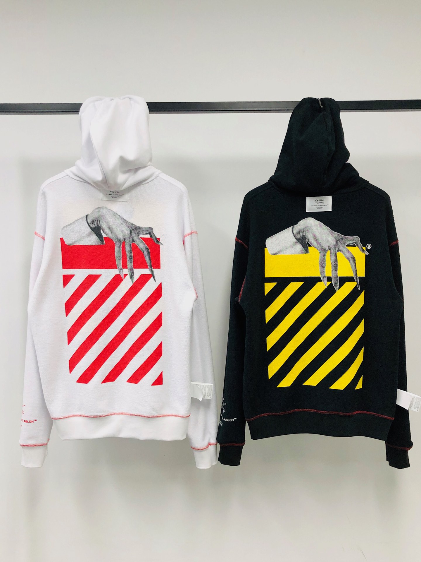 Off-White Hoodie Logo Cotton in Black