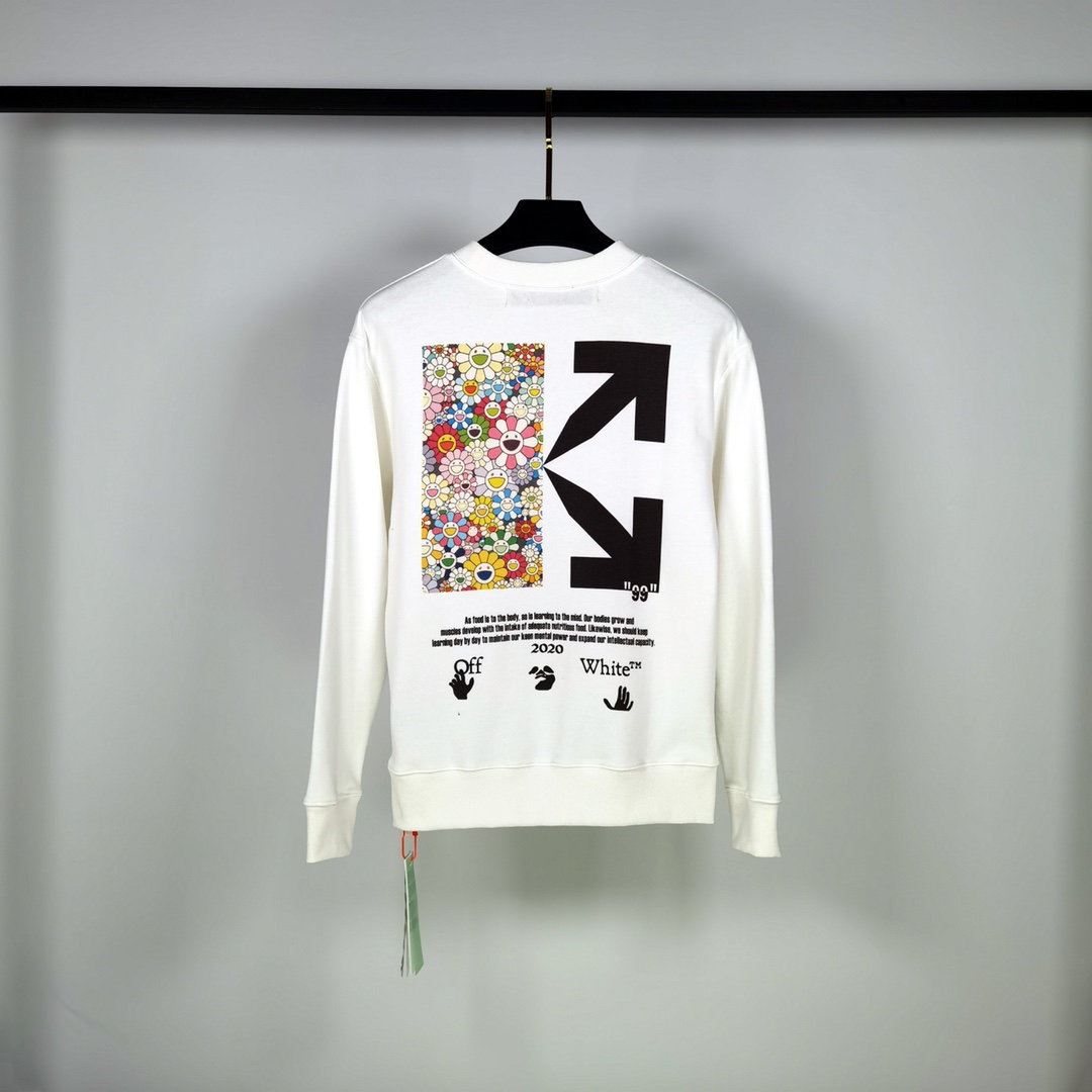 Off-White Hoodie Degradé Arrows in White