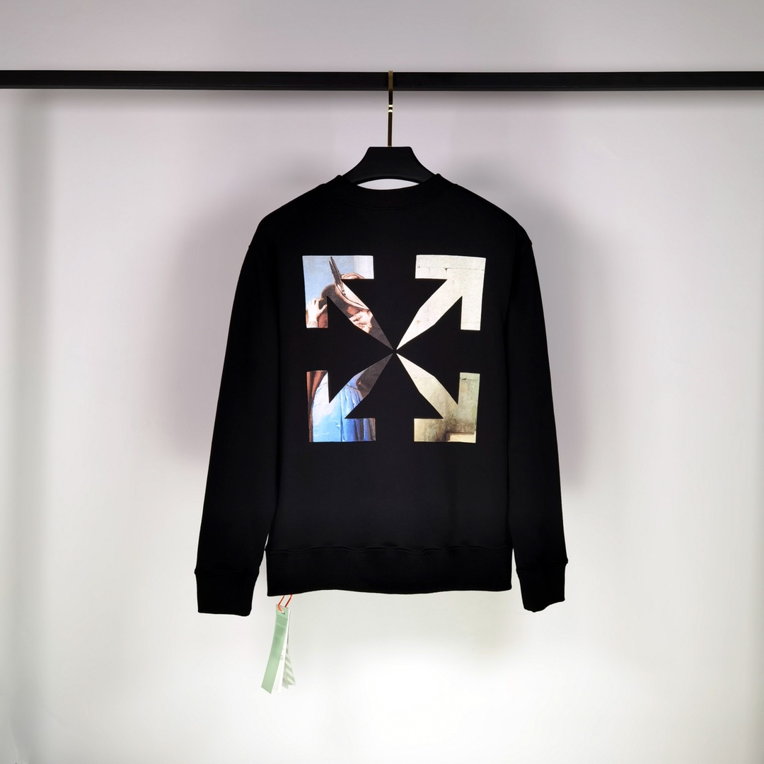 Off-White Hoodie Degradé Arrows in Black