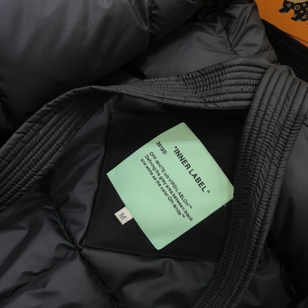 Off-White Down Jacket Hoodie in Black