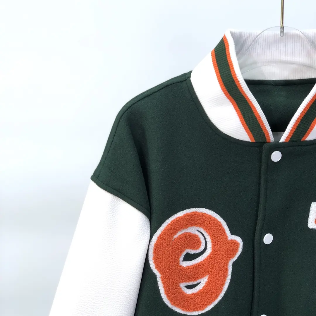 Off-White 2022AW New Varsity Jacket in green