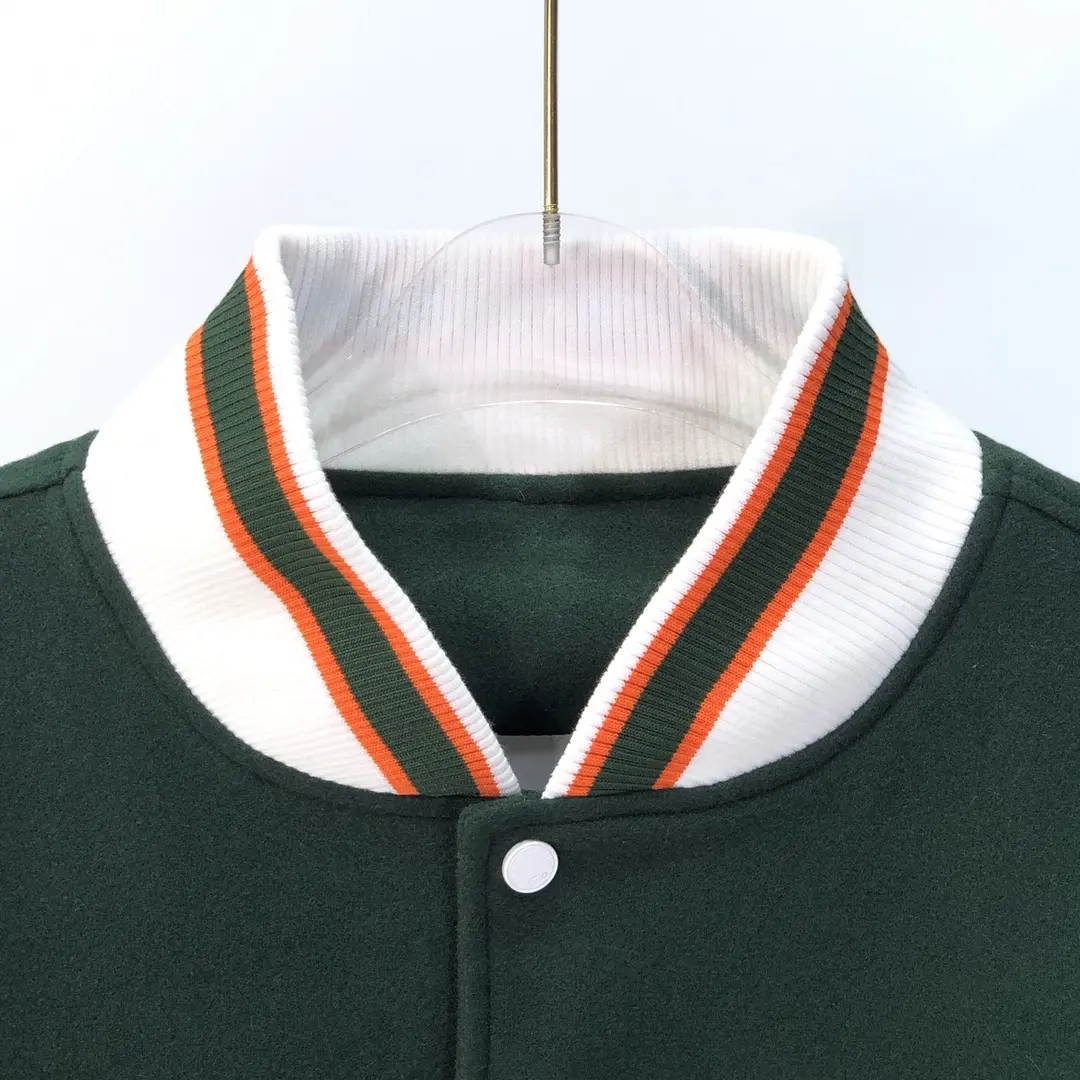 Off-White 2022AW New Varsity Jacket in green