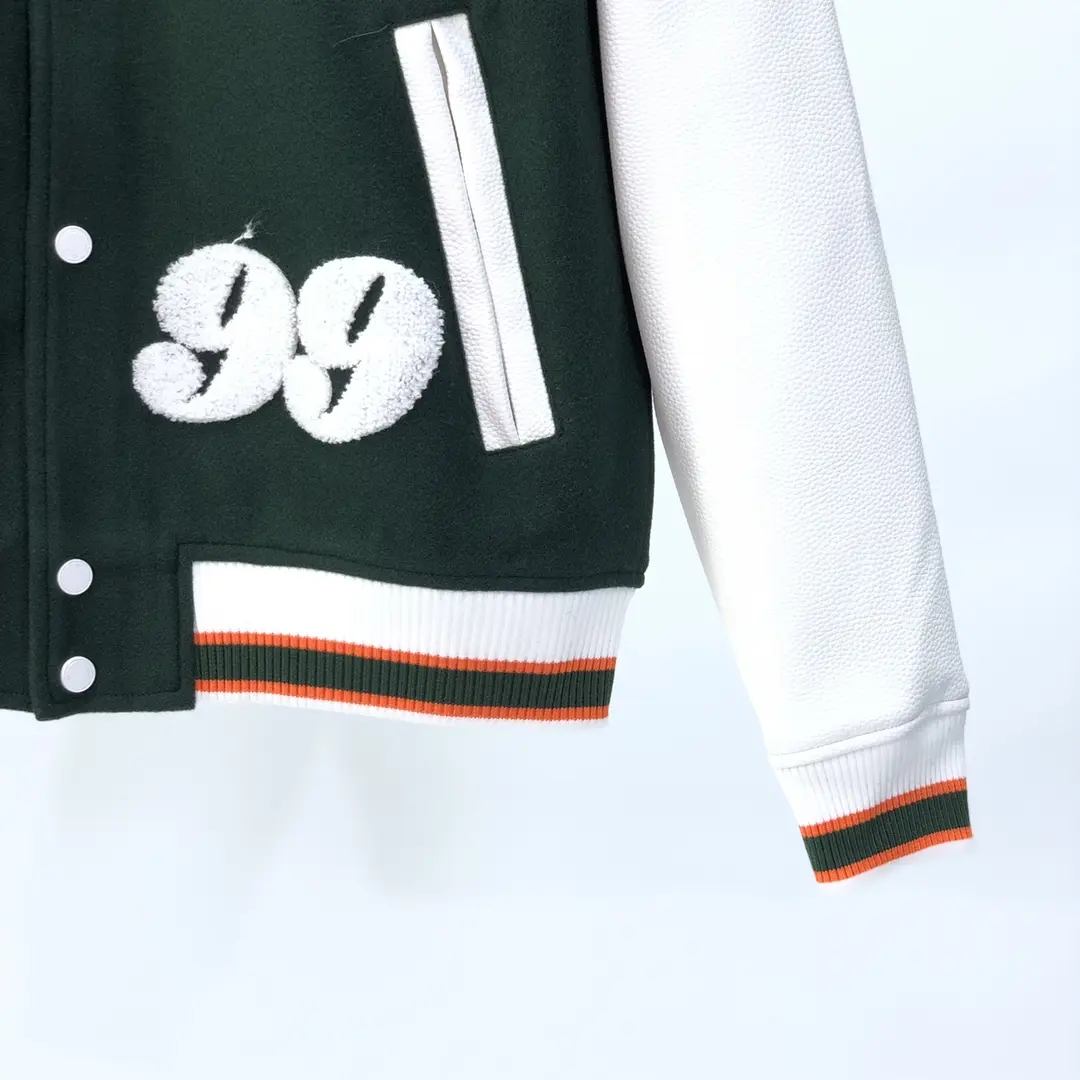 Off-White 2022AW New Varsity Jacket in green