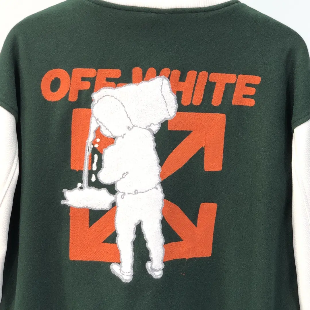 Off-White 2022AW New Varsity Jacket in green