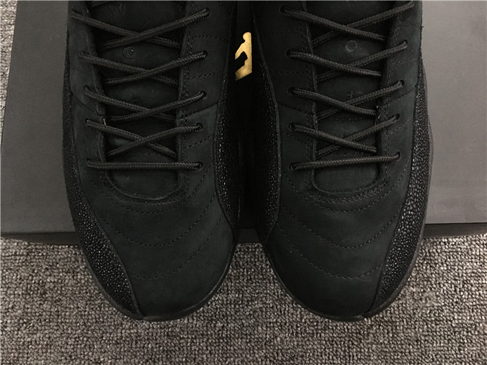 High Quality 2017 Air Jordan 12 Ovo Black/Black-Metallic Gold Sneakers  F85AEC1C4B1D