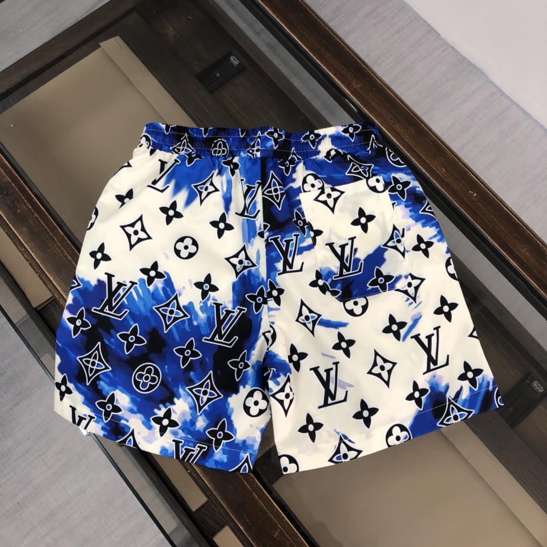 LV fashion show ins hot sale beach shorts