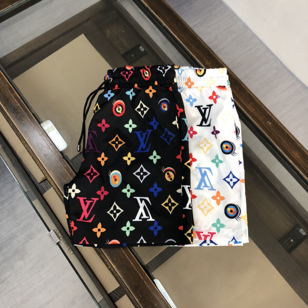 LV fashion show ins hot sale beach shorts