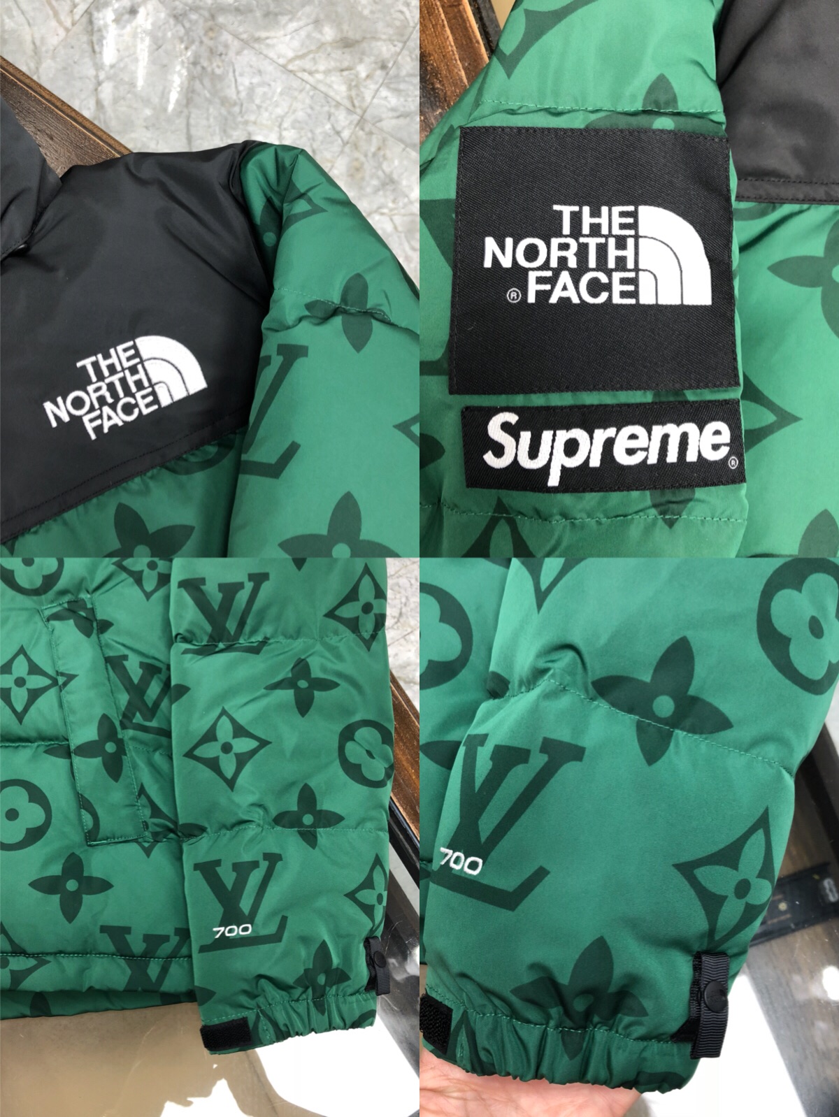 Louis Vuitton XThe North Face Down Jacket in Green