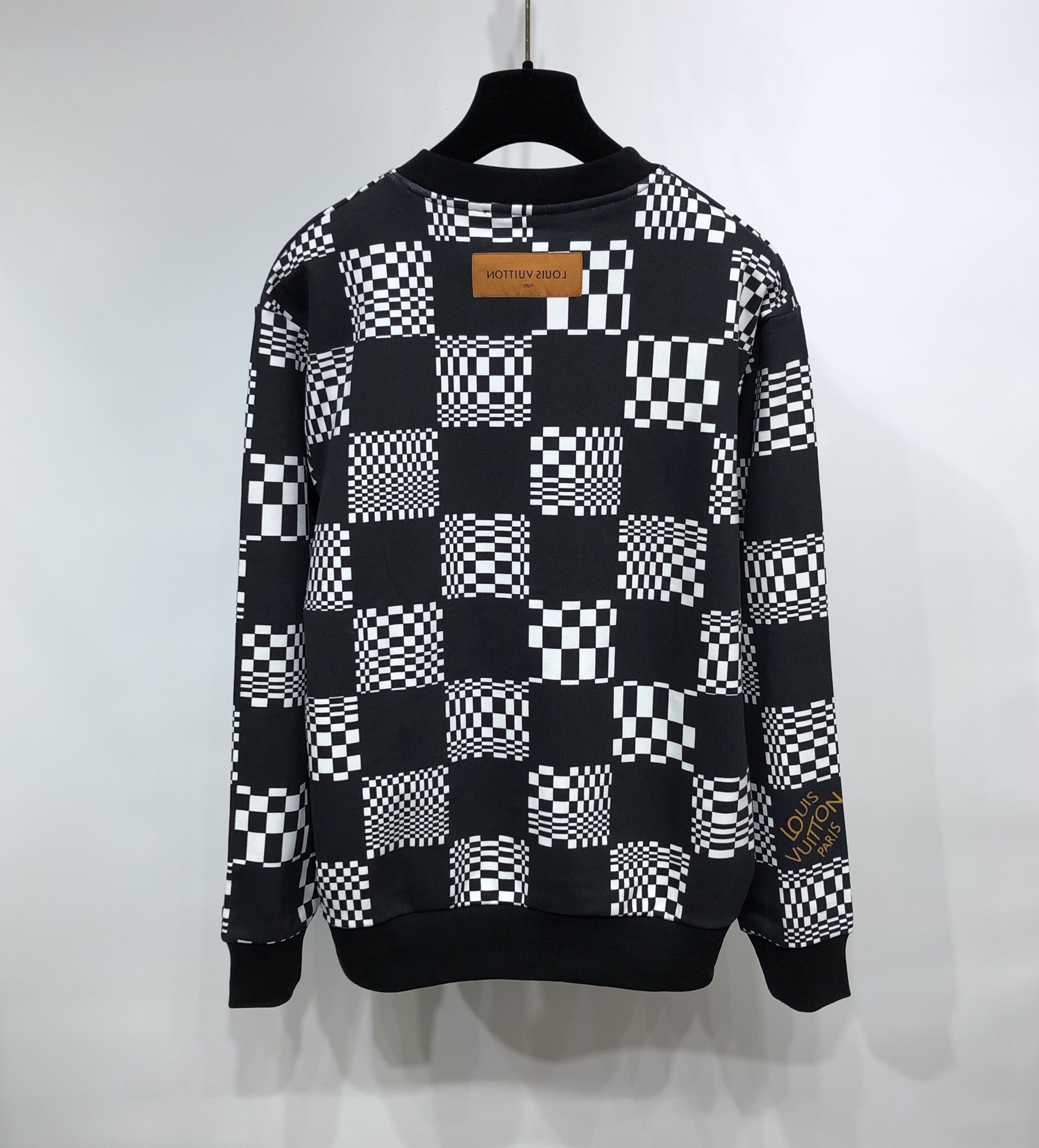 Louis Vuitton Sweatshirt Ribbed Damier Crewneck