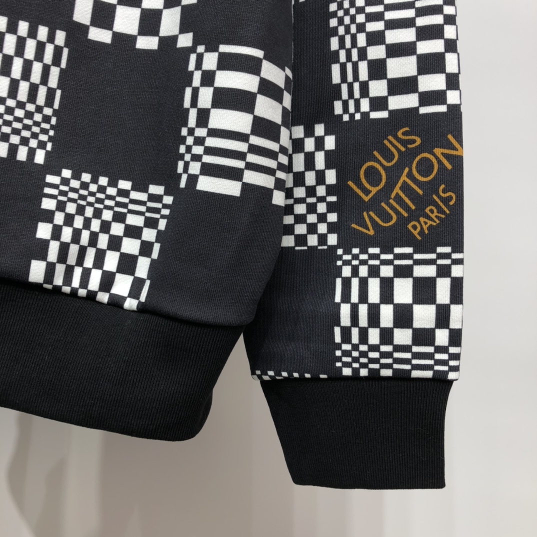 Louis Vuitton Sweatshirt Ribbed Damier Crewneck