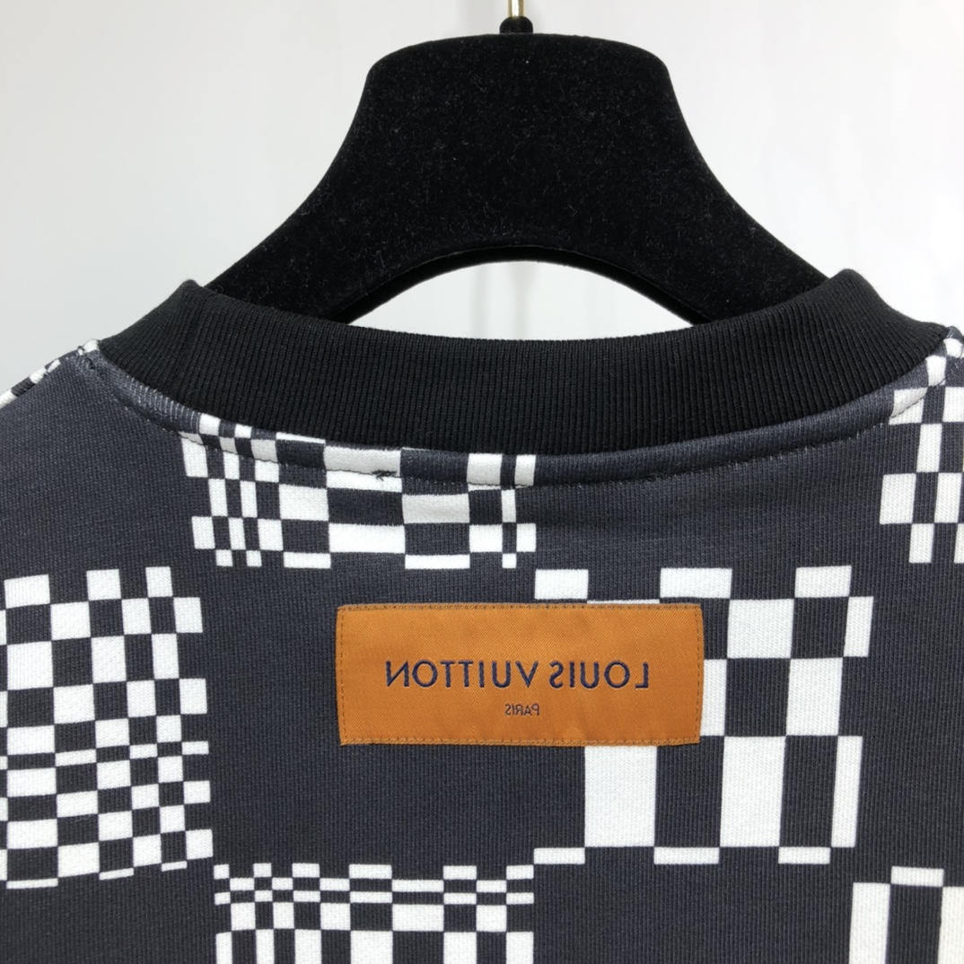 Louis Vuitton Sweatshirt Ribbed Damier Crewneck