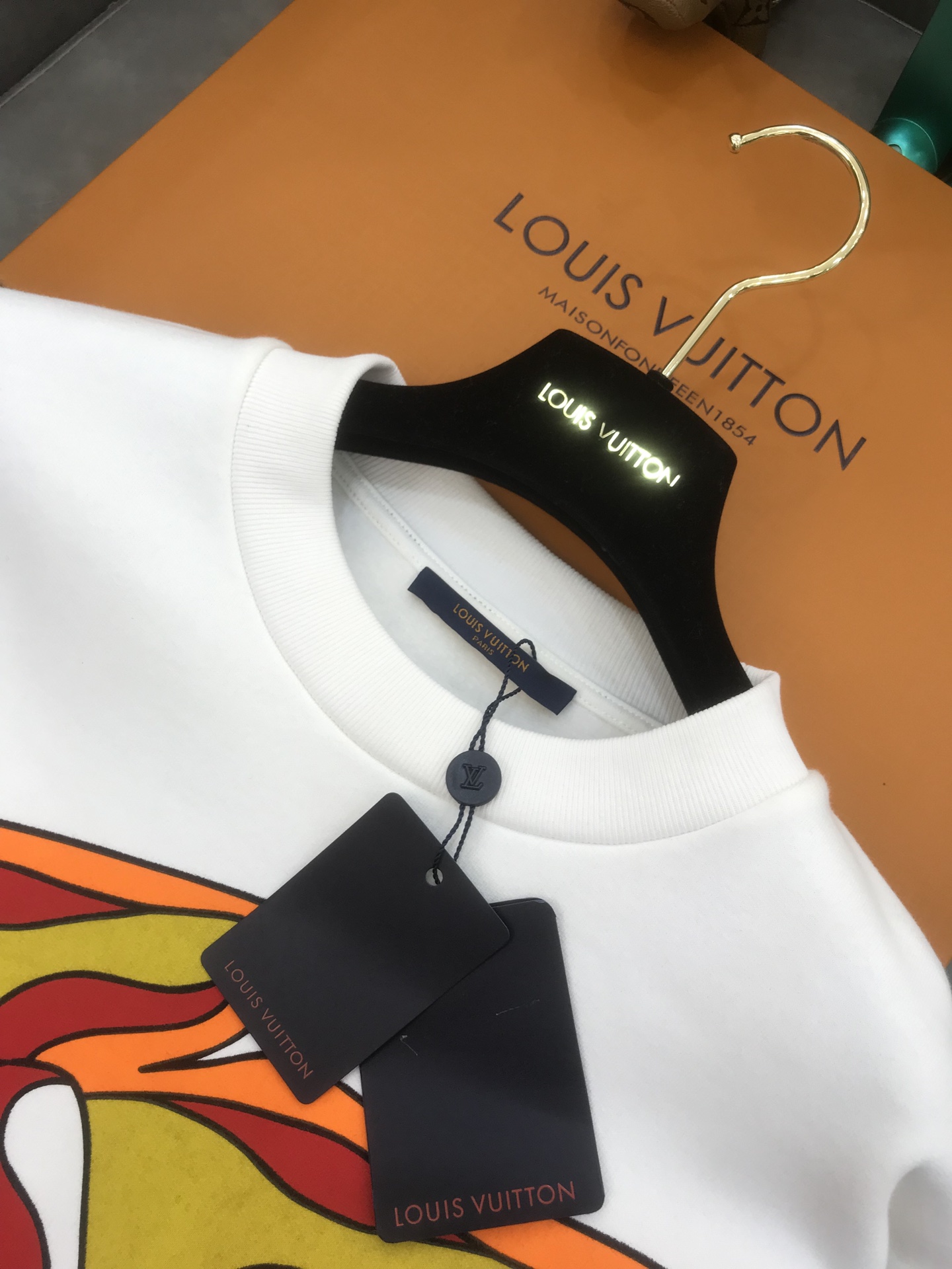 Louis Vuitton Sweatshirt Print in White