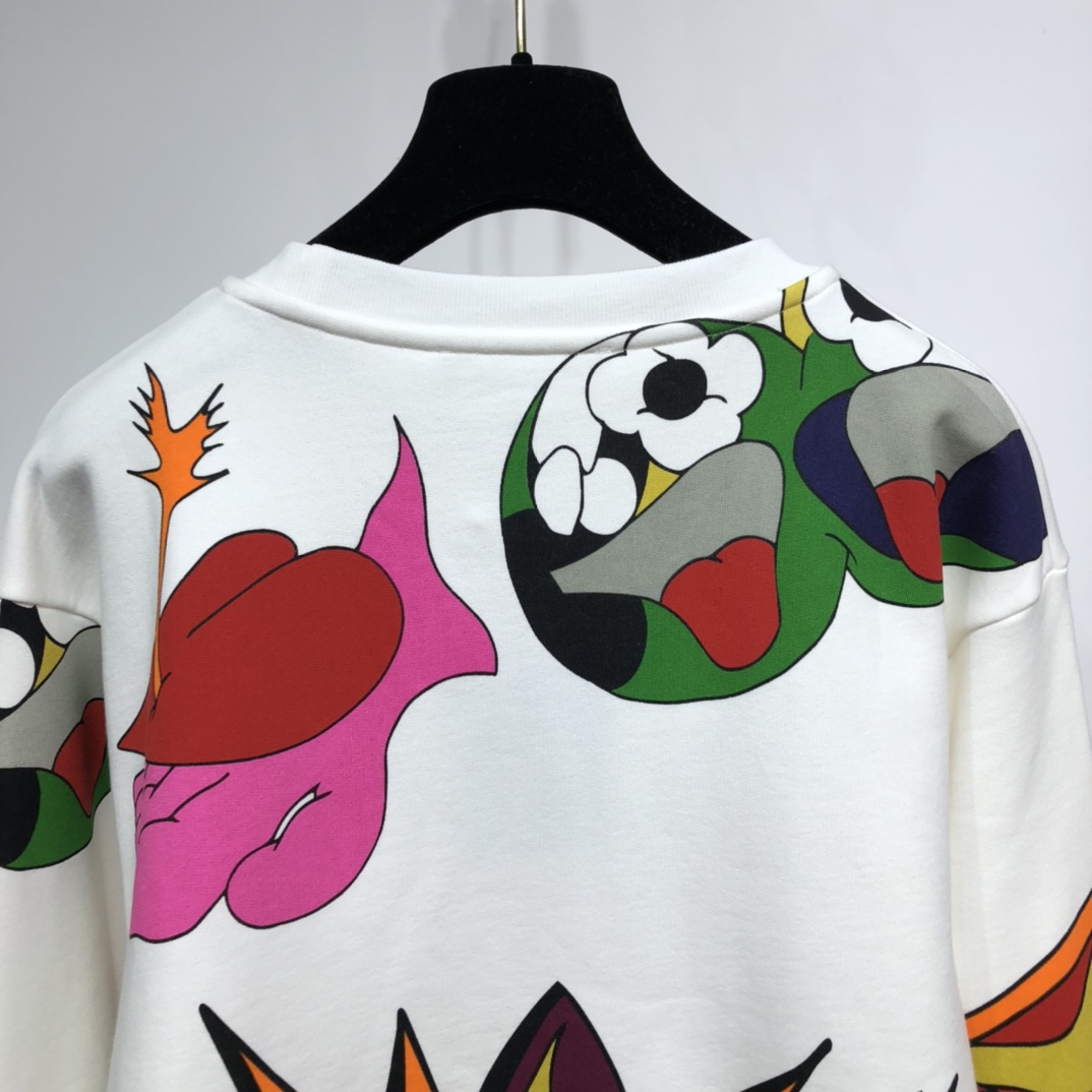 Louis Vuitton Sweatshirt Print in White