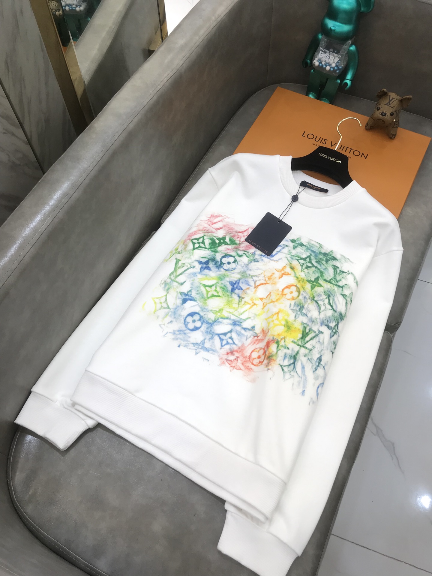 Louis Vuitton Sweatshirt Print in White