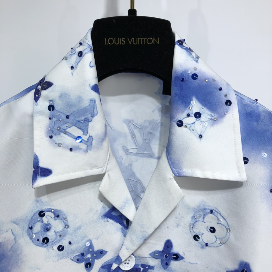 Louis Vuitton Shirt WaterColor in White