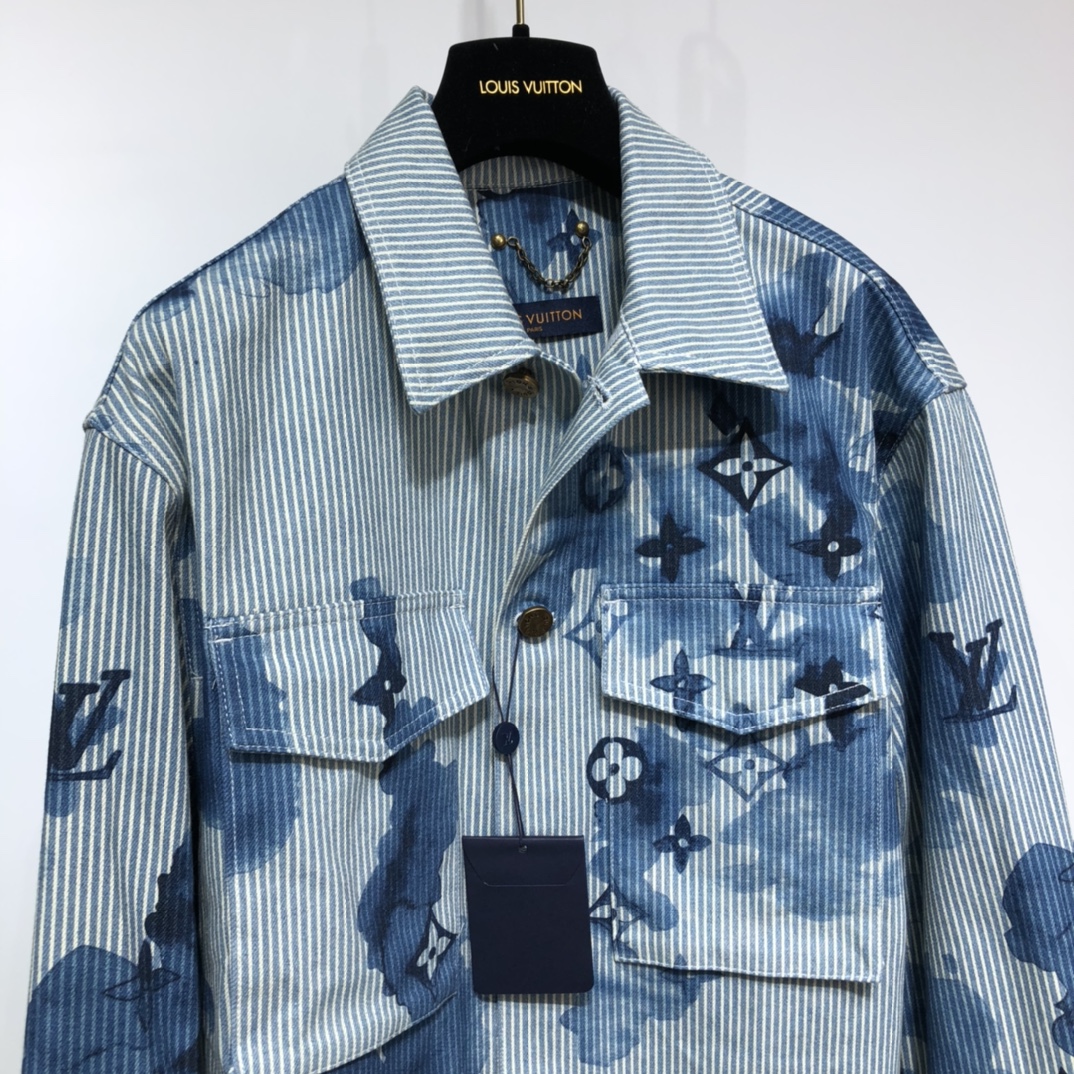 Louis Vuitton Shirt Striped Monogram Workwear