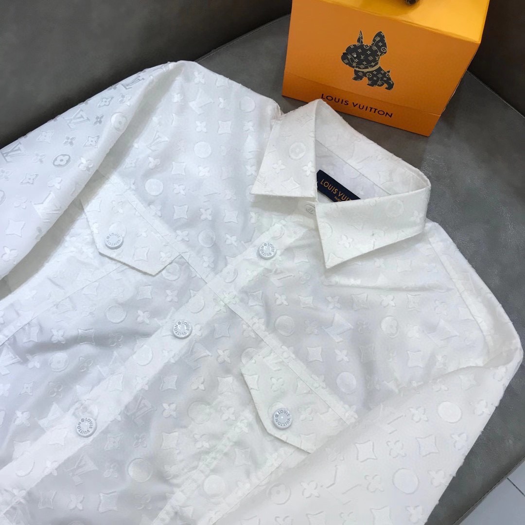 Louis Vuitton Shirt Monogram Buttoned in White