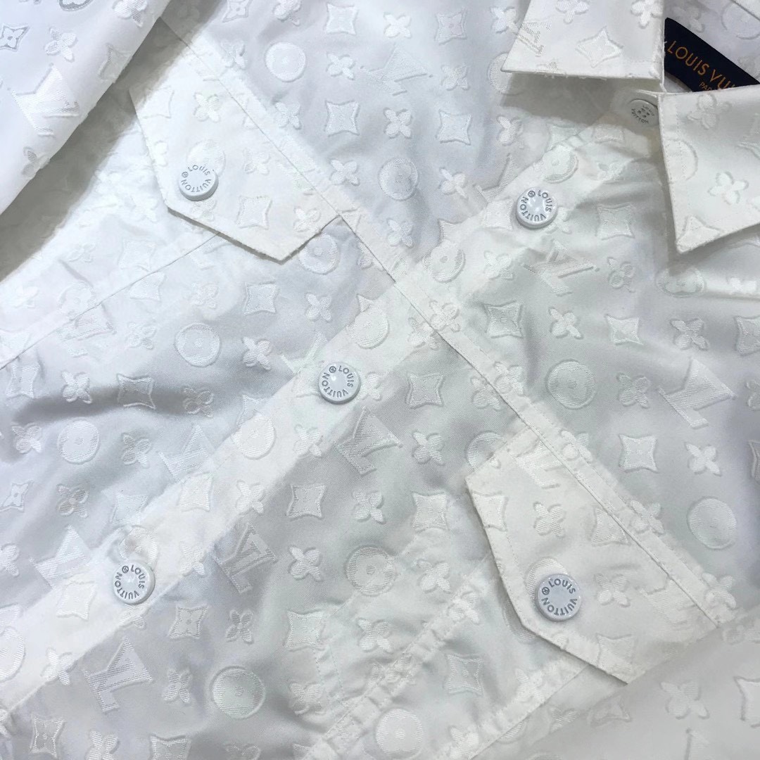 Louis Vuitton Shirt Monogram Buttoned in White