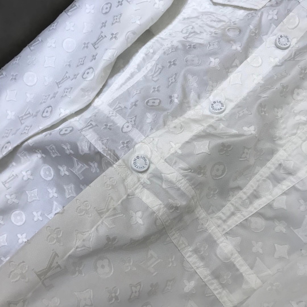 Louis Vuitton Shirt Monogram Buttoned in White