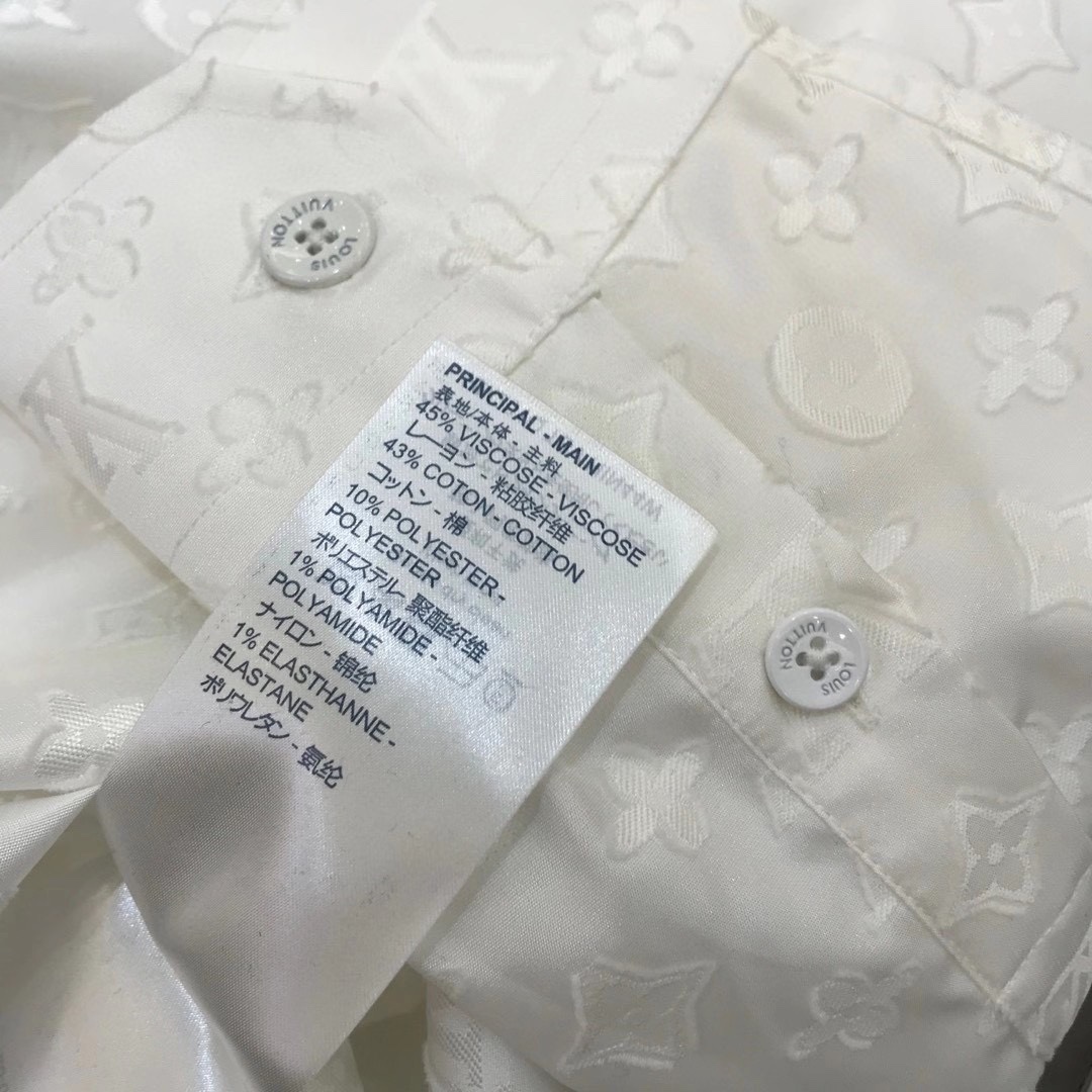 Louis Vuitton Shirt Monogram Buttoned in White