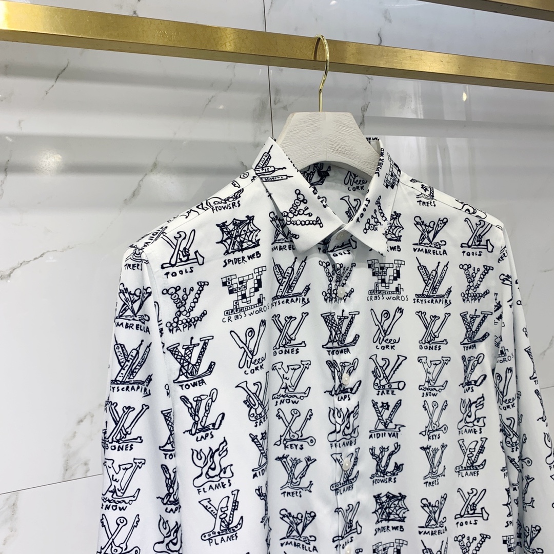 Louis Vuitton Shirt Monogram Buttoned in White