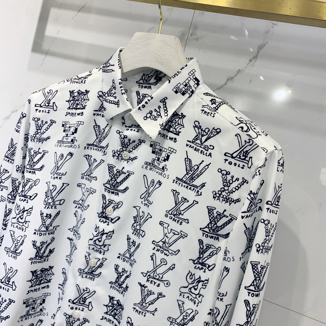 Louis Vuitton Shirt Monogram Buttoned in White