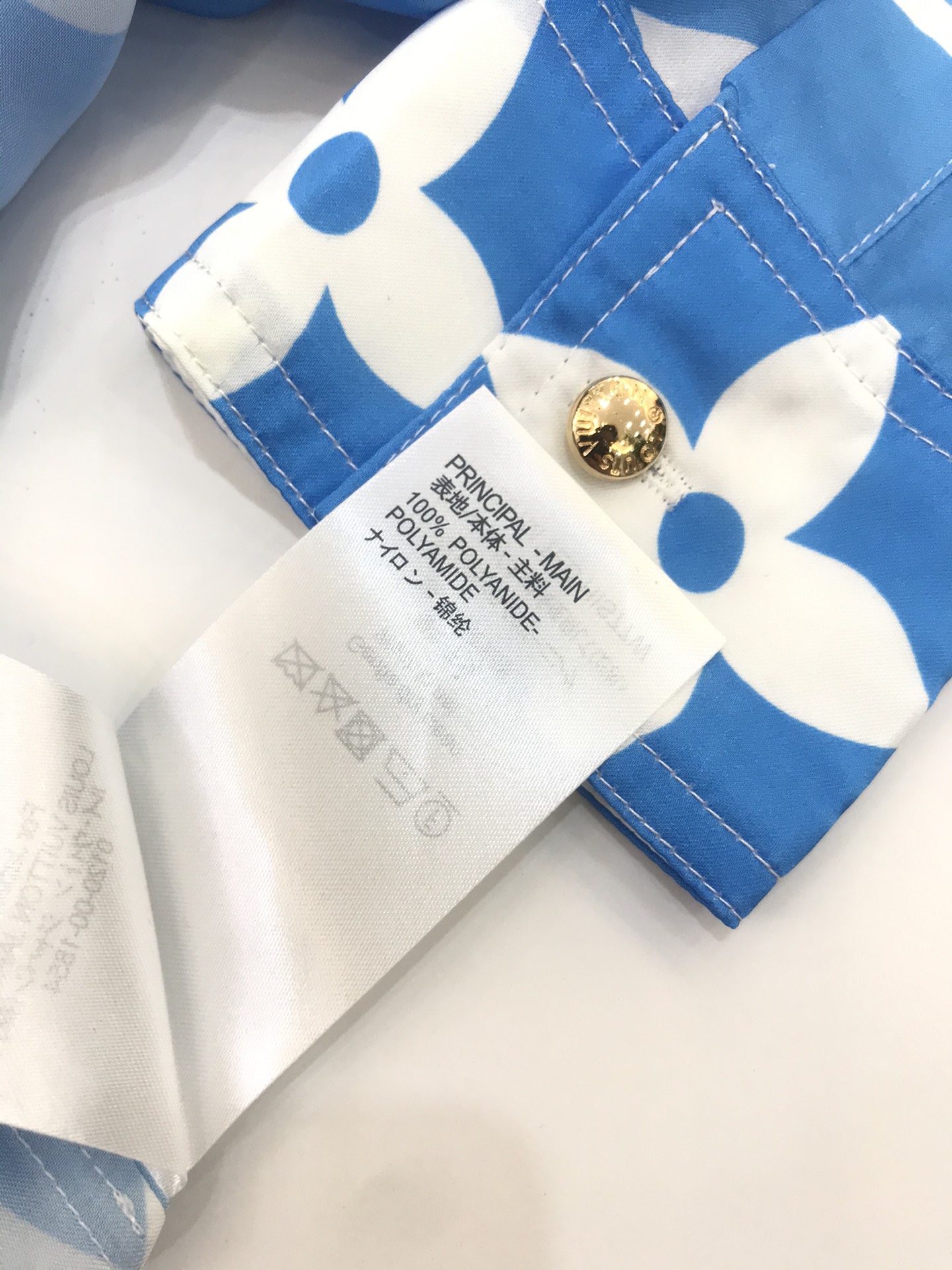 Louis Vuitton Shirt Monogram Buttoned in Blue